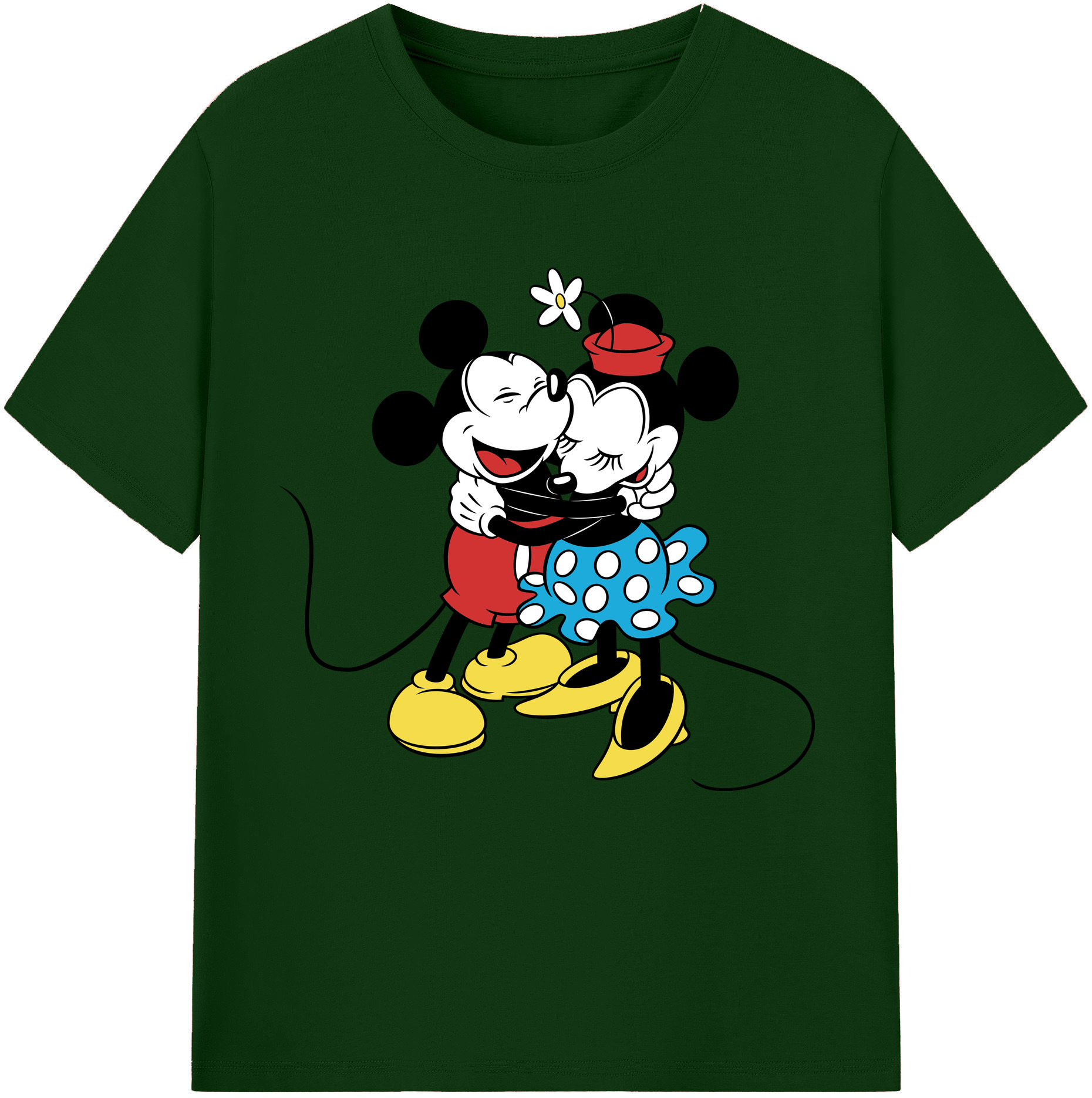 （画像用） ミッキーマウス Mickey Mouse 綿100％半袖Tシャツ（フロントプリント）